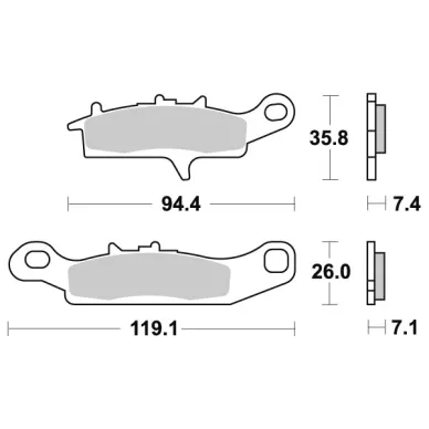 Sbs Jarrupalat Sintered Offroad kuva