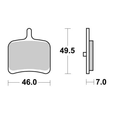 Sbs Jarrupalat Sintered Taakse kuva