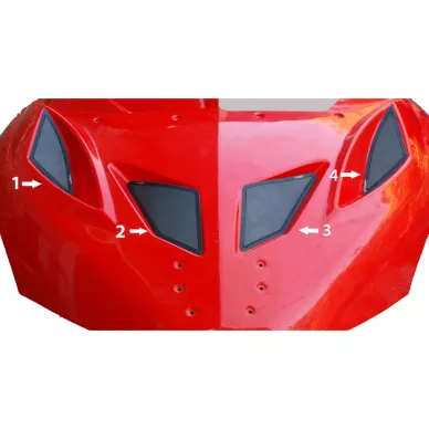 SPI Frogskinz 2008-13 Polaris IQ 600RR Hood Kit (4pc) kuva